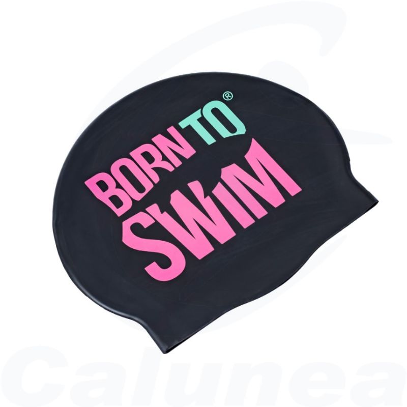Image du produit Bonnet de bain CLASSIC NOIR / ROSE BORN TO SWIM - boutique Calunéa