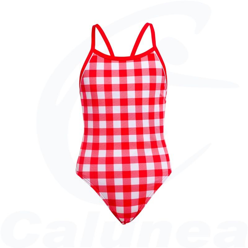 Image du produit Maillot de bain Fille RED CHECKER SINGLE STRAP FUNKITA - boutique Calunéa